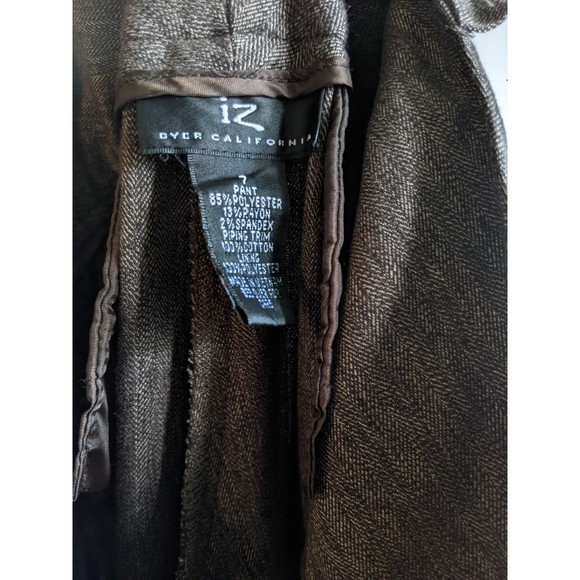 iZ Byer California: flared leg, mid-rise pants, sz 7. Brown twill work pants - Picture 15 of 15